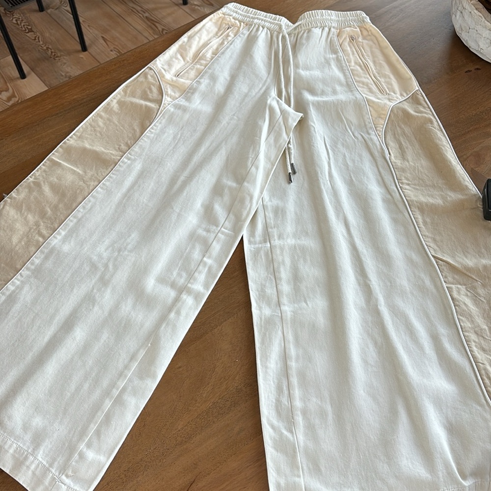 BDG Cream Wide Leg Pants